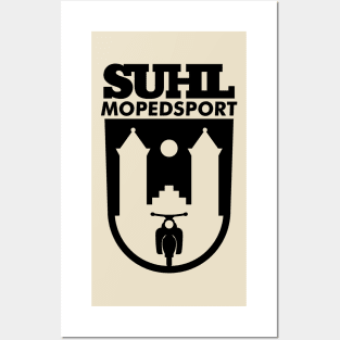 Suhl Mopedsport with Simson Star / Sperber / Habicht v.1 (black) Posters and Art